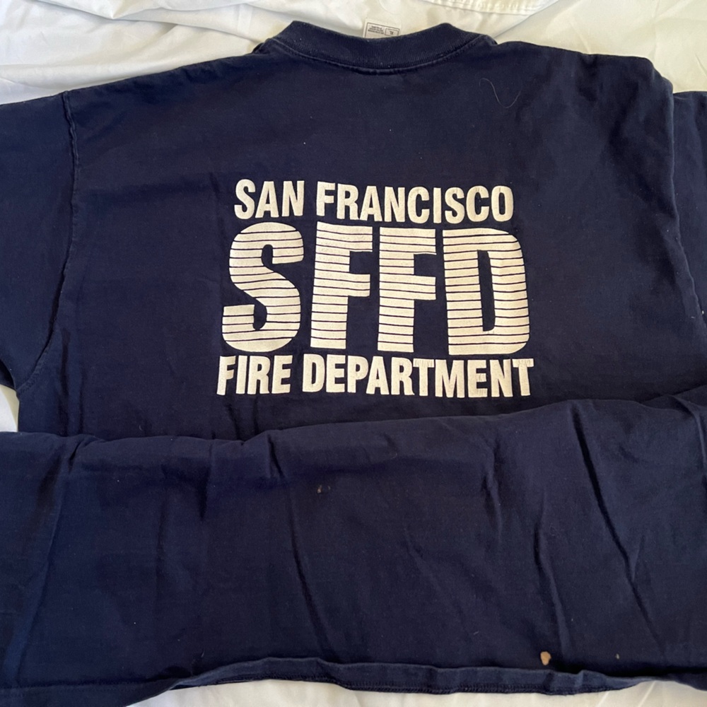 Official San Francisco fire dept t-shirt. Small bleach stain on see pics. ABC.